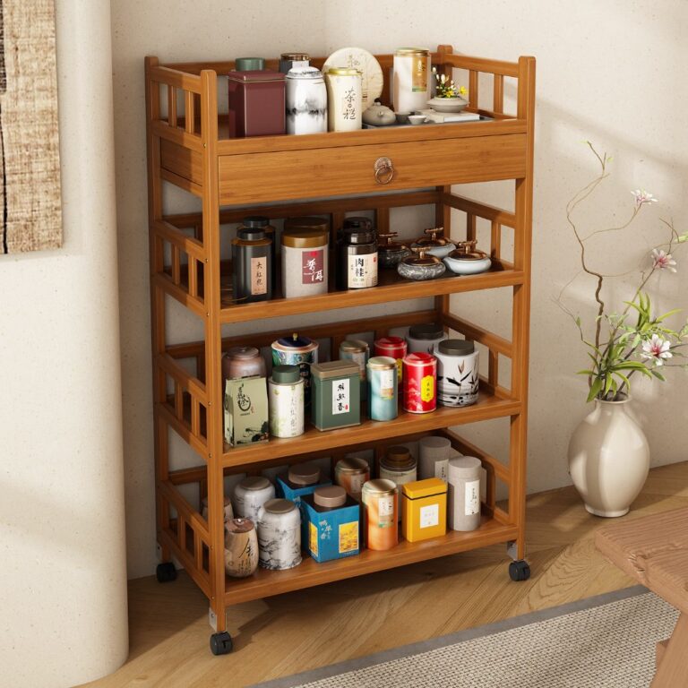 Bamboo Products – Mobile Cart Series Rail-Design Utility Cart